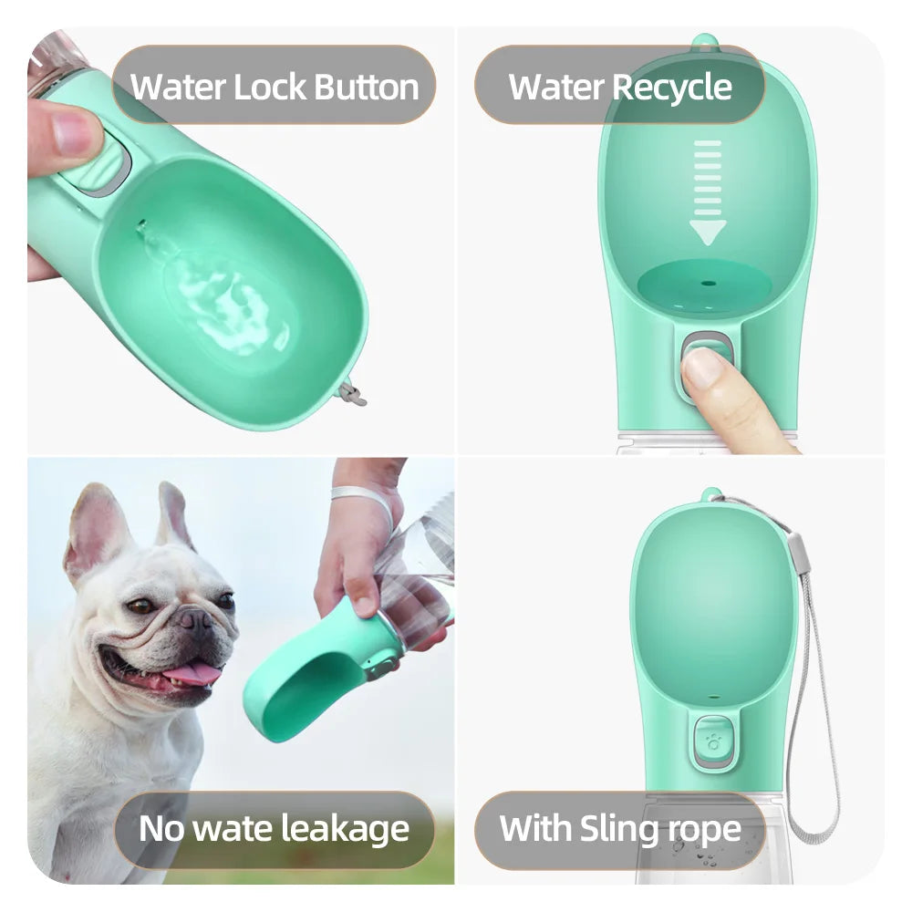 Dog Water Bottle for Pet Dogs, Cats Water Feeder Bowls Outdoor Travel Leakproof Puppy Drinking Container For Any Dog, Cat